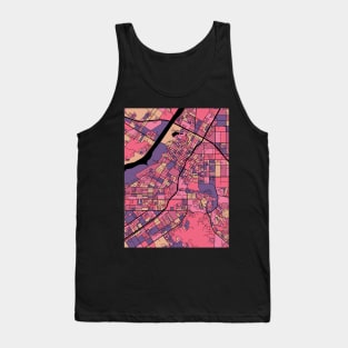 Riverside Map Pattern in Purple & Pink Tank Top